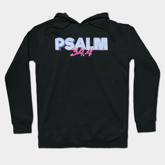 Psalm 34:4 Quote The Bible Delivered Me From All My Fears inspirational Hoodie by ProjectX23Red